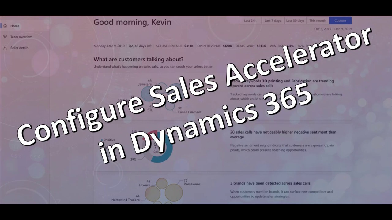 How to configure the Sales accelerator in Dynamics 365