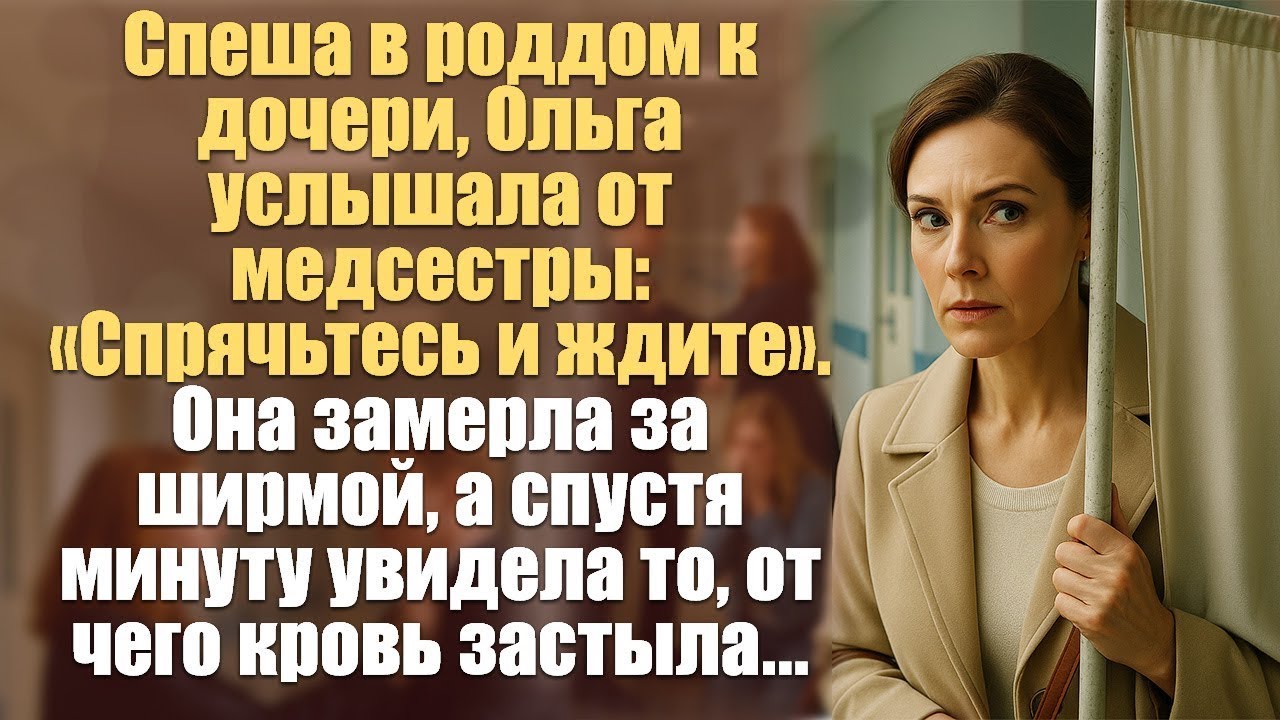 Спеша в роддом к дочери, Ольга услышала от медсестры- «Спрячьтесь и ждите». Она замерла за ширмой...