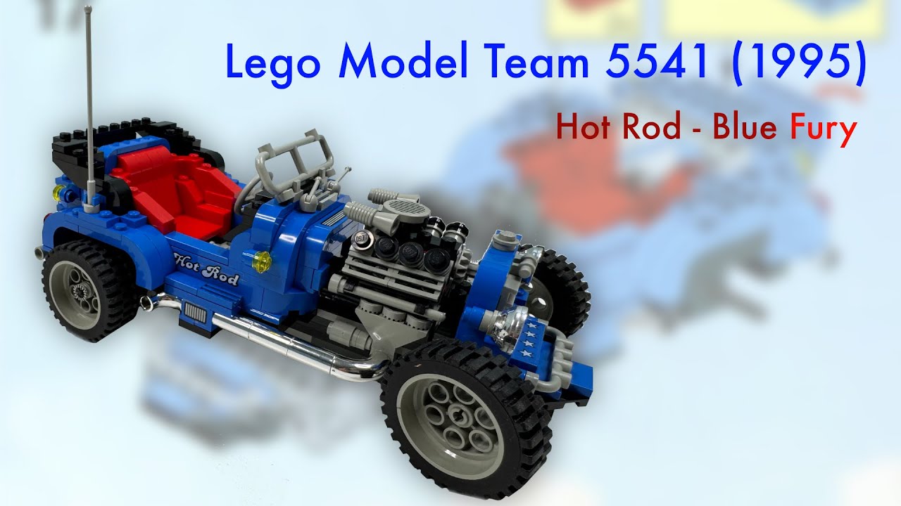 Lego Model Team 5541 Hot Rod, Blue Fury speed build. (1995)