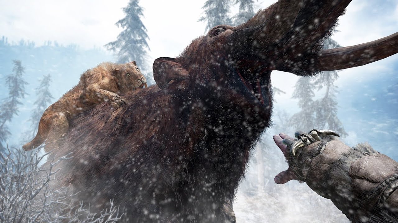 Far Cry Primal Random Mission #5 & lion hunt+ exploring the North