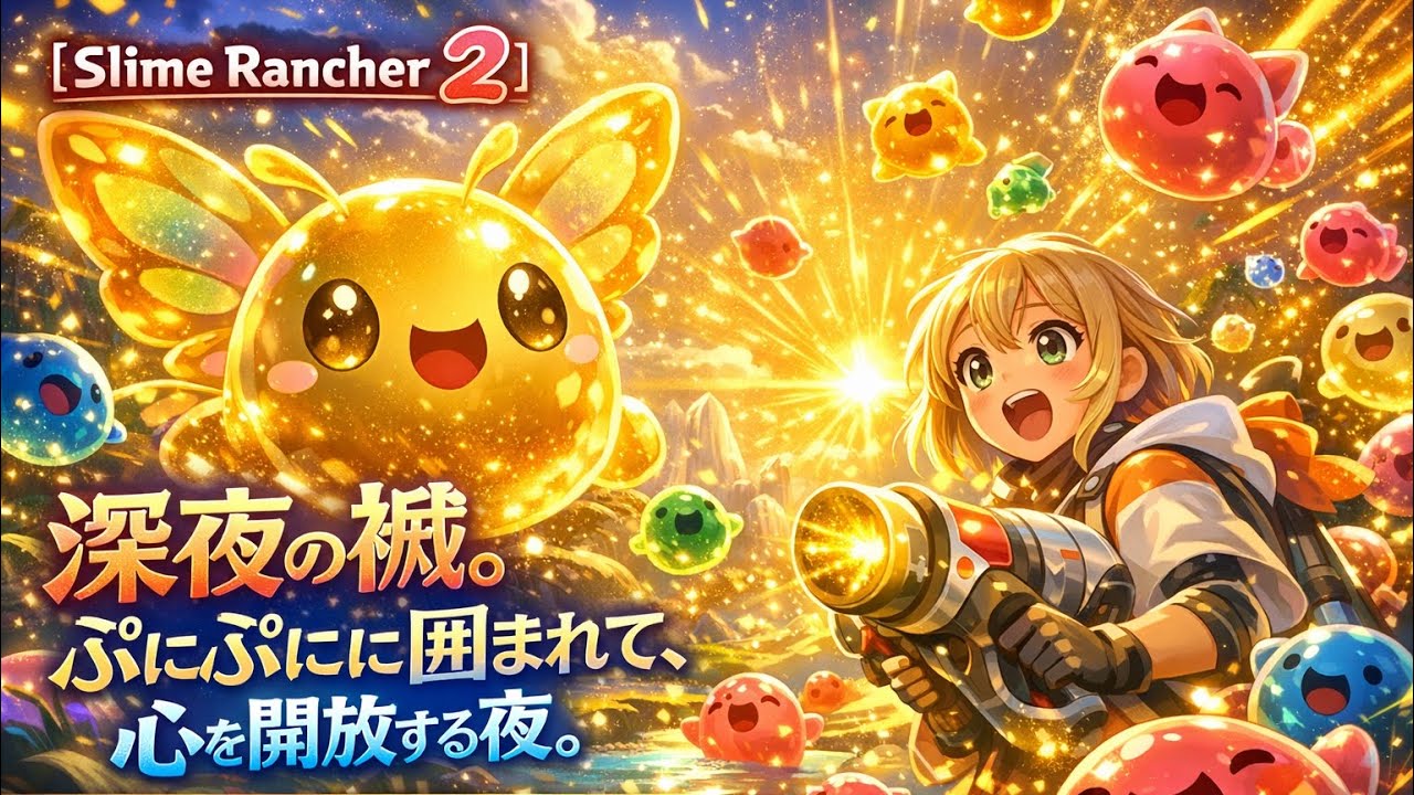 [Slime Rancher 2]深夜の禊。ぷにぷにに囲まれて心を開放する夜。