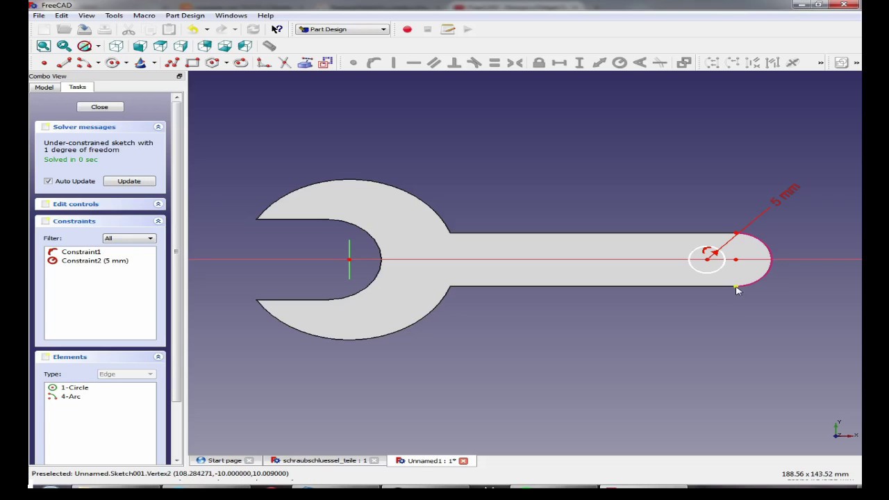 FreeCAD - 01 - Schraubschlüssel