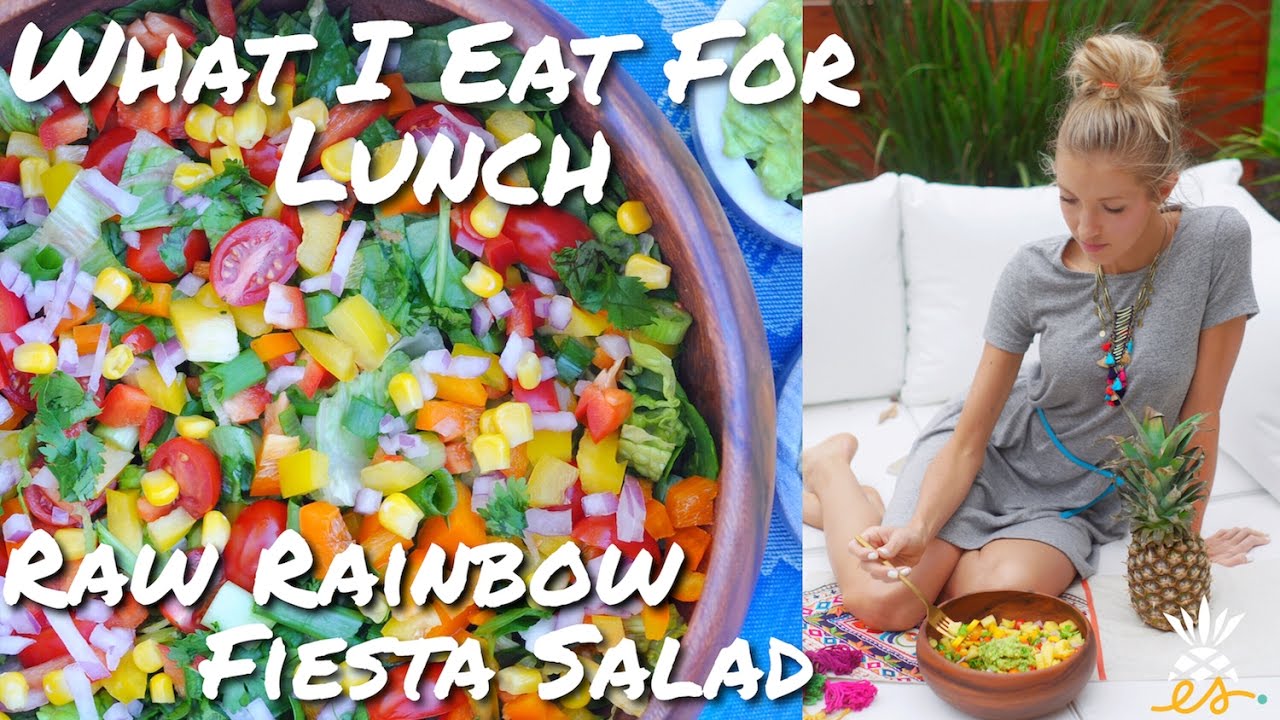 What I Eat For Lunch (Raw Vegan): Rainbow Fiesta Salad
