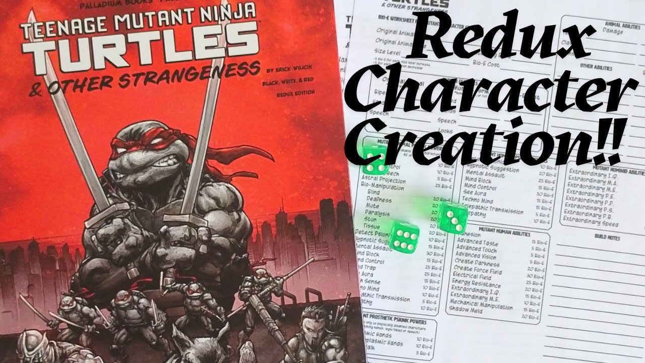 TMNT & Other Strangeness Redux | Palladium Books | Ultimate Mutant Character Creation