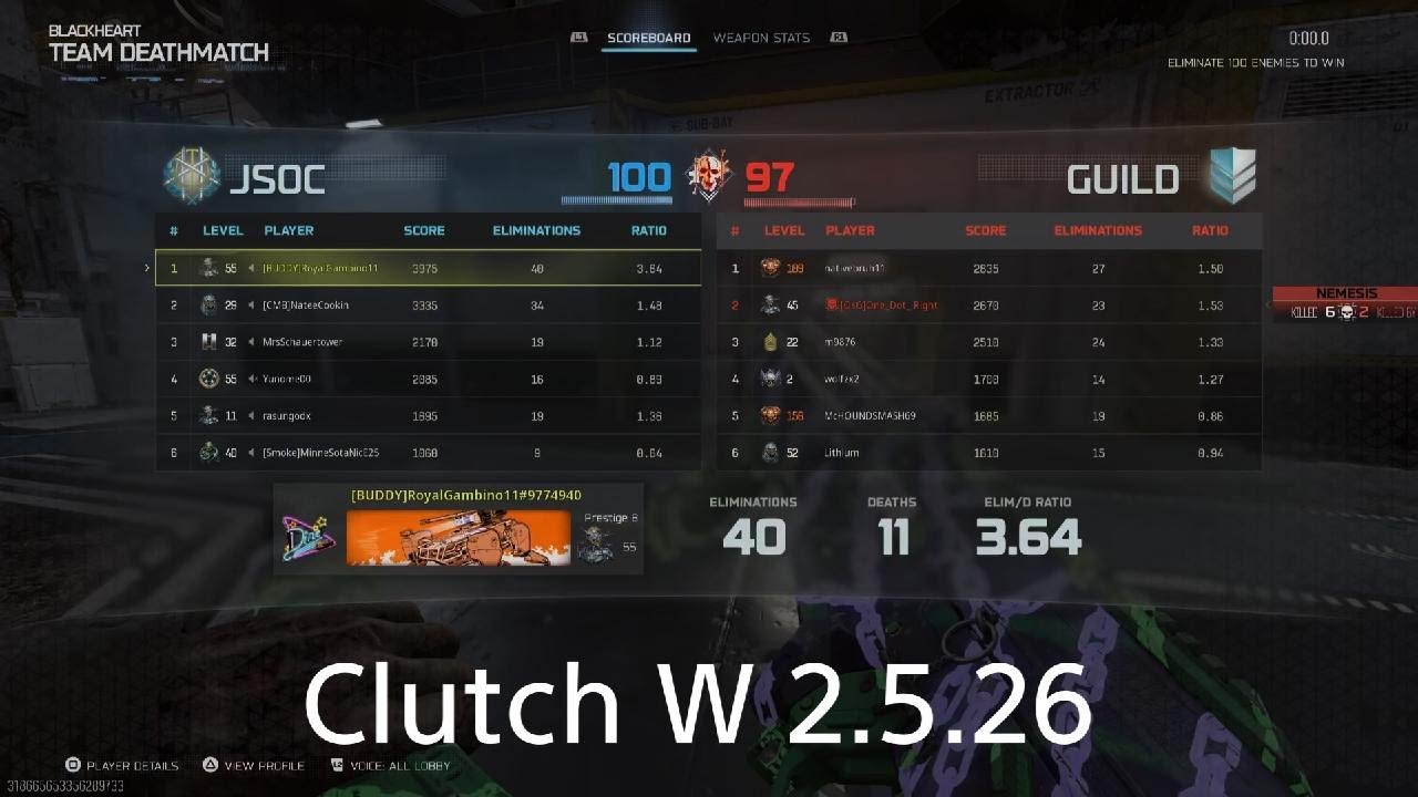 Call of Duty Clutch W 2.5.26