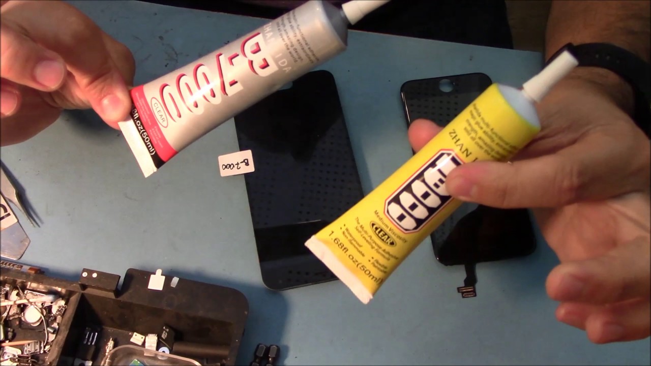 Тест клея B-7000 и E-8000. Glue B-7000 & E-8000