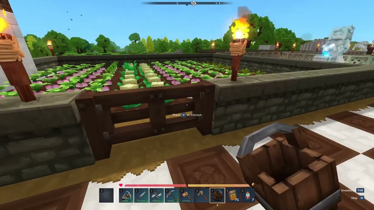 Let's Play   Hytale!!    pt .17  bench upgrades and massive farming !!!