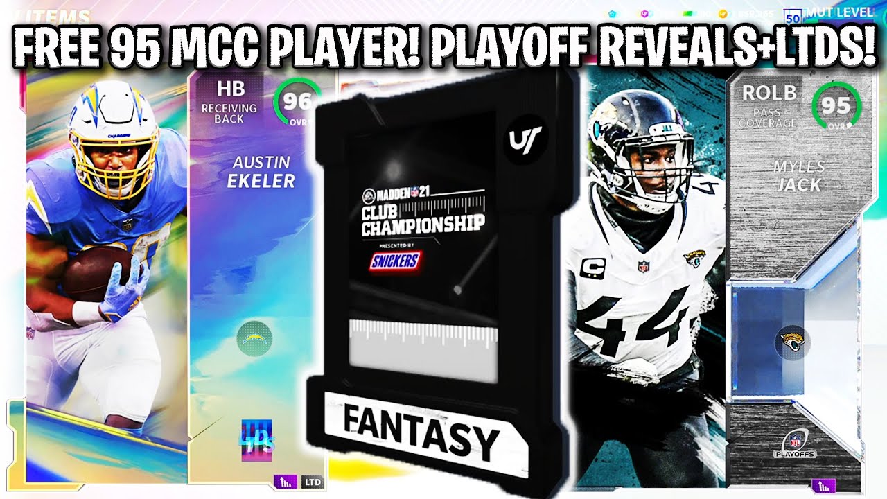 FREE 95 MCC PLAYER! PLAYOFF REVEALS! LTD EKELER AND BAKER! | MADDEN 21 ULTIMATE TEAM
