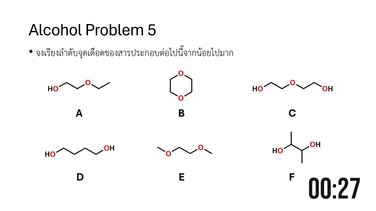 Alcohol Practice 5: Ranking Boiling Point