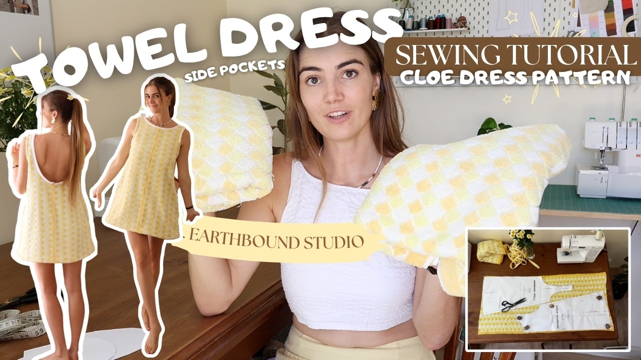 Sew Your Own Towel Dress With Side Pockets | Beginner Friendly Step-by-Step Tutorial