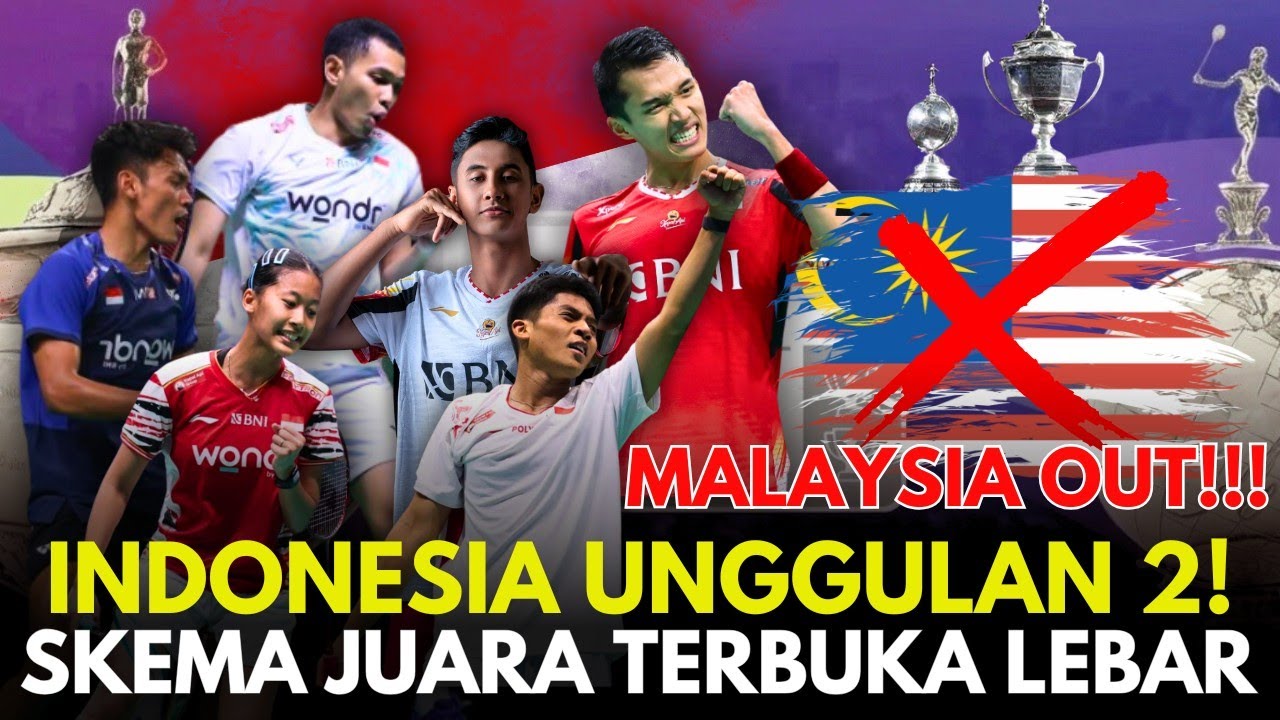 MALAYSIA TERHEMPAS! Indonesia Resmi Jadi Unggulan 2 Thomas & Uber Cup 2026