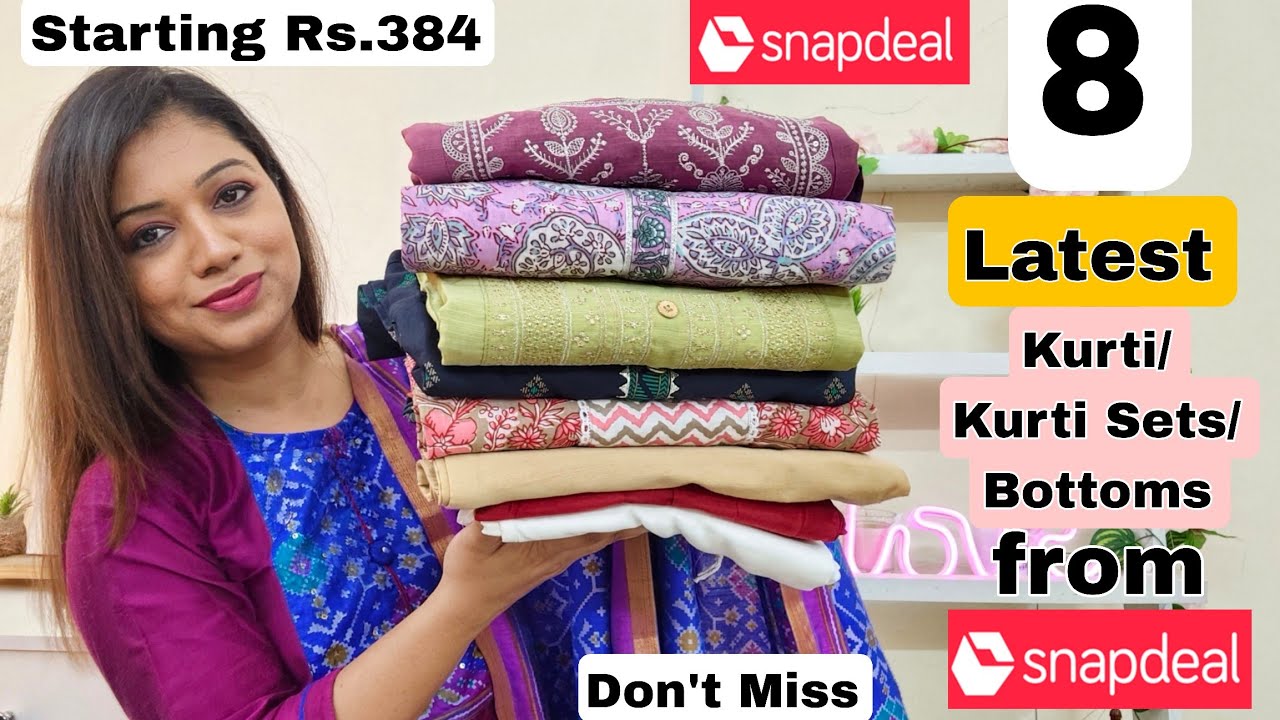 😃Latest Kurti/Kurti Set Haul Starting Rs.384|Snapdeal Dailywear/Office wear Kurtis| Snapdeal Haul