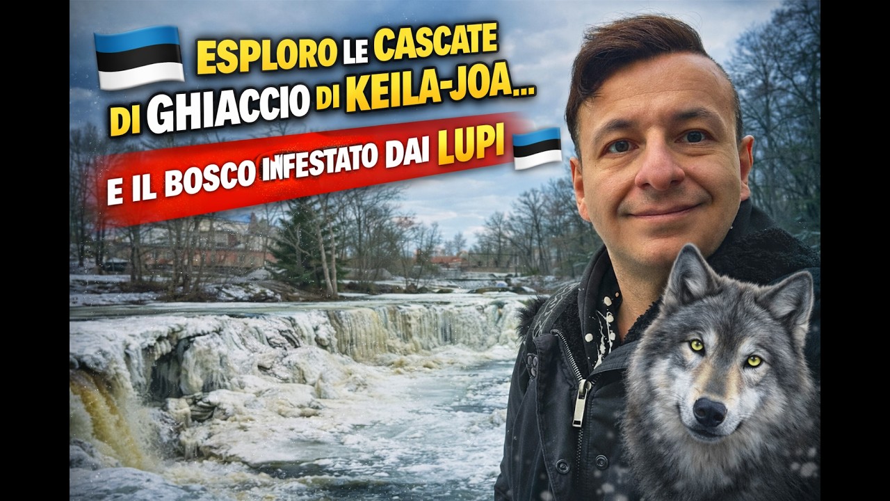 ESPLORO LE CASCATE DI GHIACCIO DI KEILA-JOA(ESTONIA)...E IL SUO BOSCO INFESTATO DI LUPI🐺