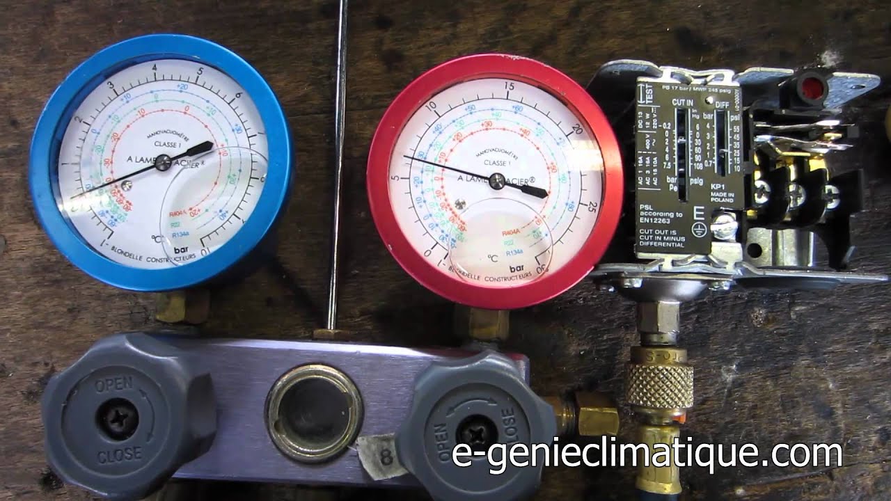 Froid01-Le pressostat BP de régulation-observation de son fonctionnement-CUT IN et DIFF