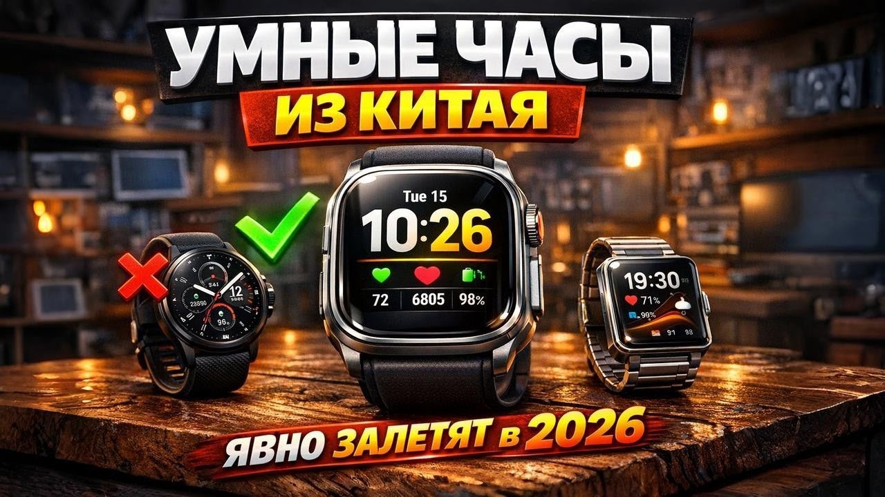 🕰️ТОП-5 умных часов из Китая 2026⏰Лучшие модели по цене, функциям и автономности. Рейтинг! Что брать