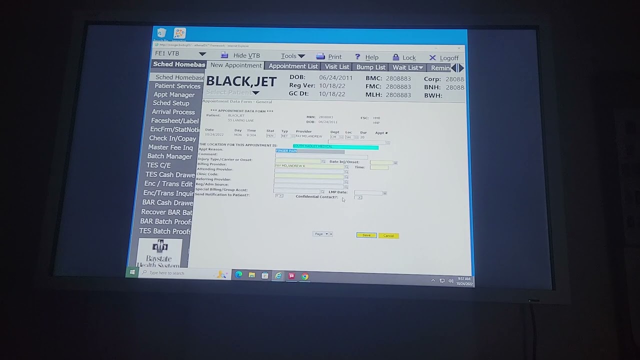 Booking a standard appointment in Centricty Buisness