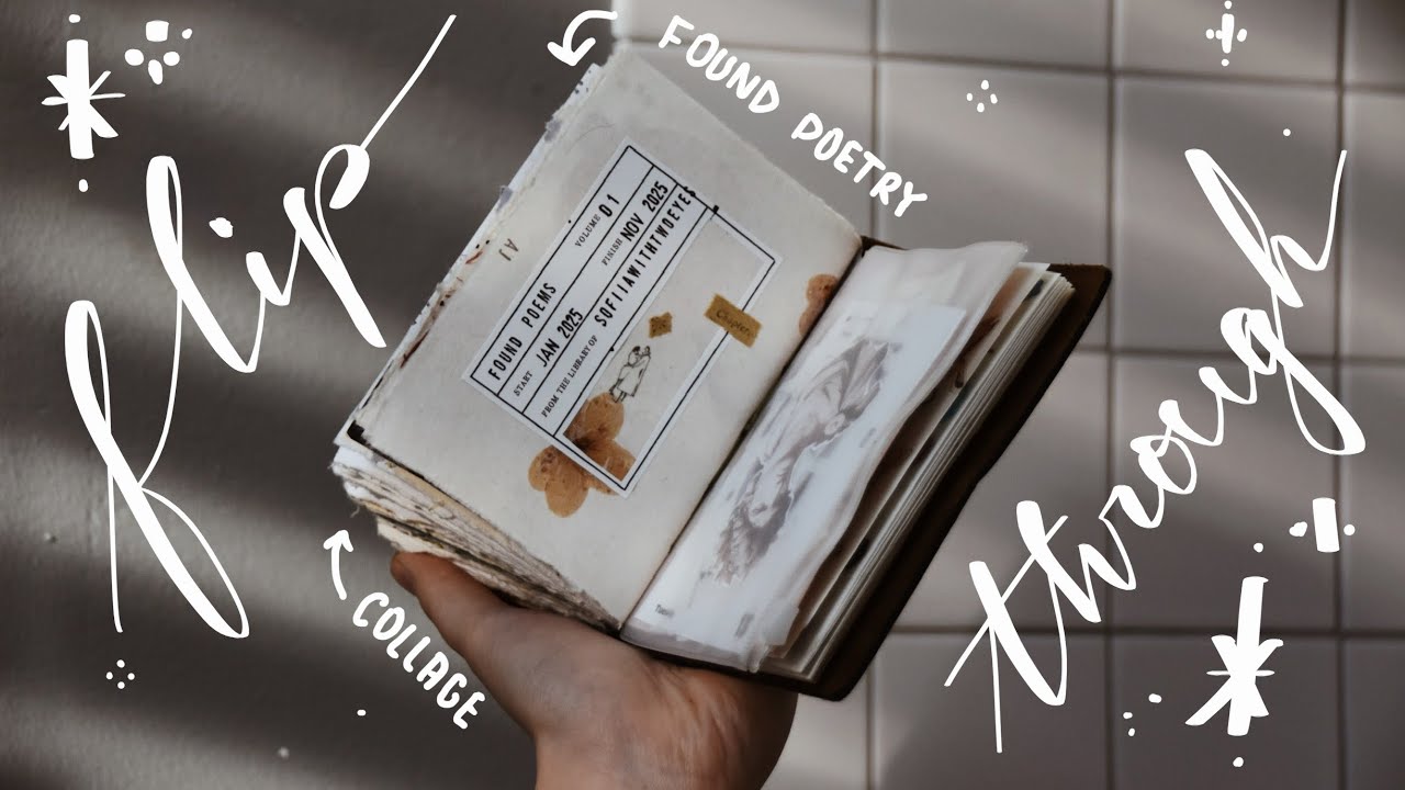 Листание журнала • Найденные стихотворения: Том 1 • Коллаж и найденные стихи в блокноте путешеств...