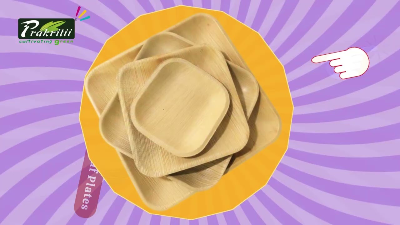 Prakritii Areca Palm Leaf Deposable Plates #ecofriendly  #disposablecutlery #biodegradableproducts