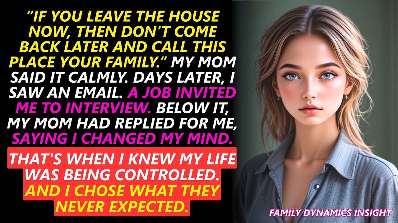 My Parents Didn't Kick Me Out —They Quietly Took My Future Instead
