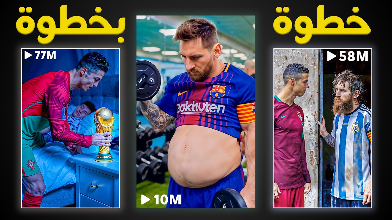 طريقة عمل فيديوهات كريستيانو وميسي بالذكاء الاصطناعي  وربح 10,000$ من قناة يوتيوب اوتوميشن