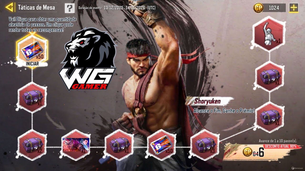 Bilhetes Da Roleta Do Street Fighter GR&Aacute;TIS - Zerei o Evento Todo Aproveitem - Call Of Duty Mobile
