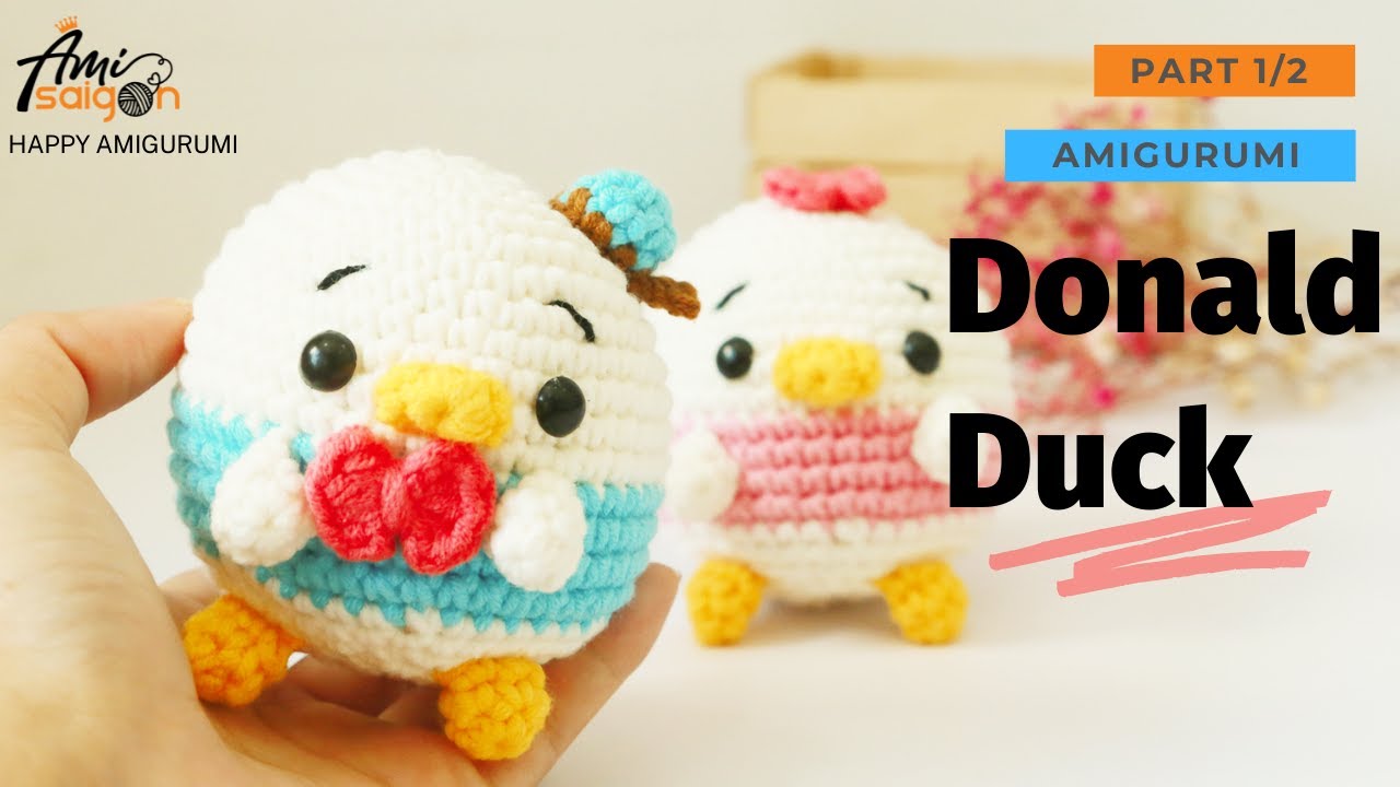 #011 | Amigurumi Donald Duck Pattern  (1/2) | How To Crochet Amigurumi Characters |@AmivuiStudio
