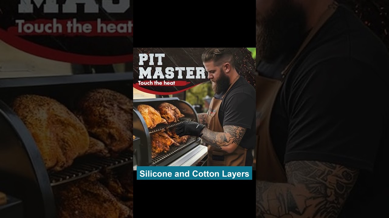 KITCHEN PERFECTION Silicone Smoker Oven Gloves -Extreme Heat Resistant BBQ Gloves -Handle Review