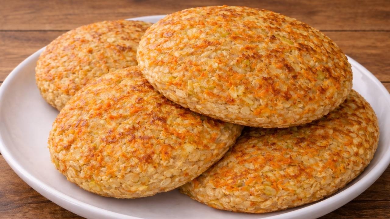 Haferflocken, Apfel und Karotte! Leckeres Fr&uuml;hst&uuml;ck! Kein Mehl und Zucker!