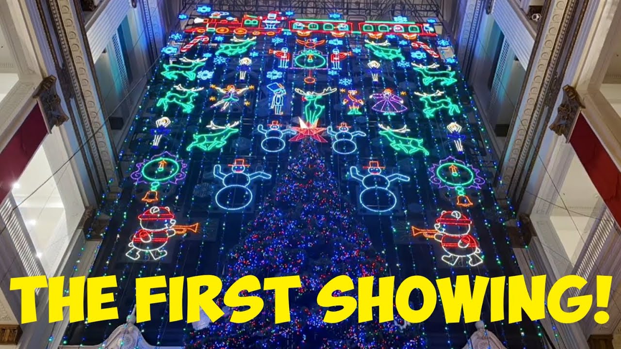 PIERWSZE SPOJRZENIE na Wanamaker Light Show 2025! | Ekskluzywny materiał Philly Captain