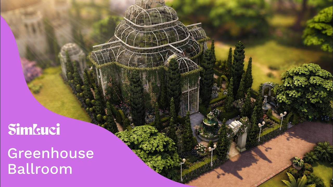 Spring Court Greenhouse Ballroom | ACOTAR Sims 4 Speed Build