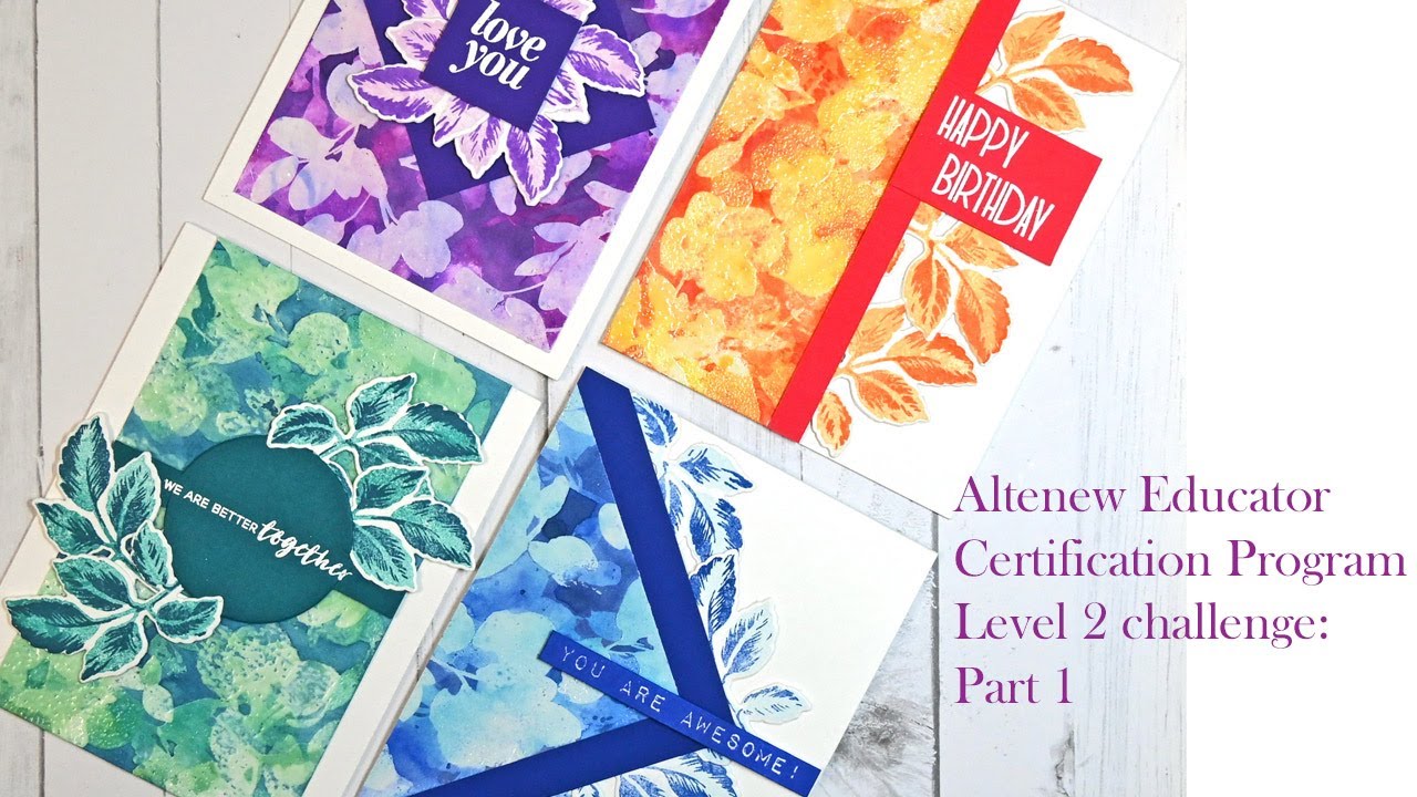 Altenew AECP Level 2 challenge video
