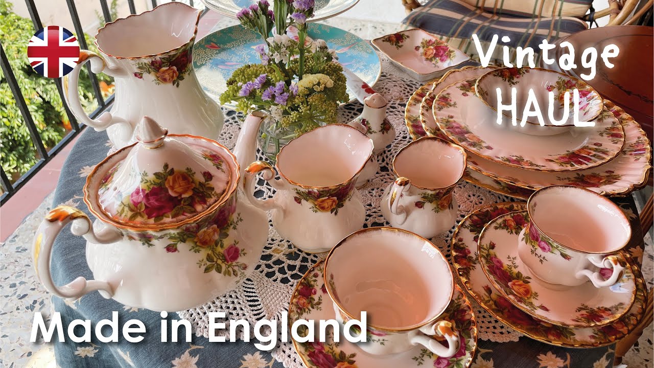 ビンテージ食器紹介 Royal Albert Old Country Roses / 英国製とB級品の見分け方と使用例 / アフタヌーンティ