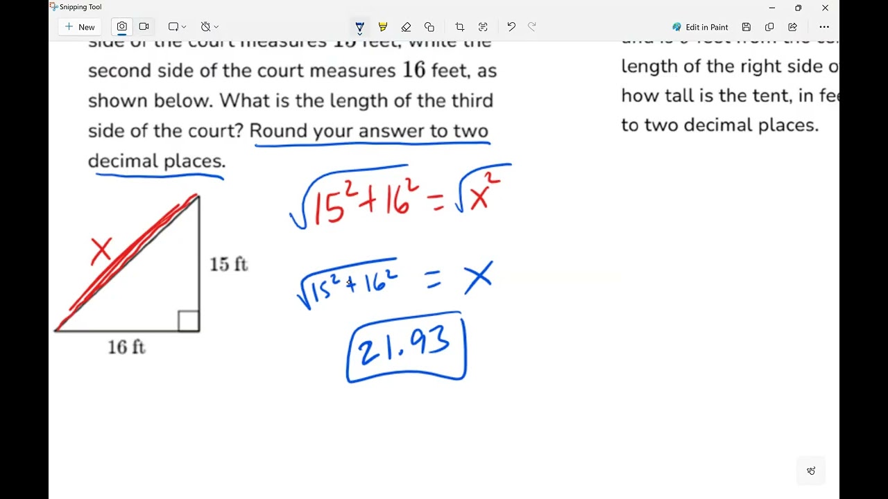 Leonzo use pythagorean theorem