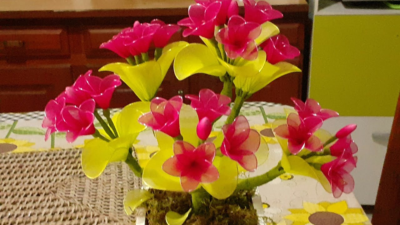 Flores de meia de seda  bonsai