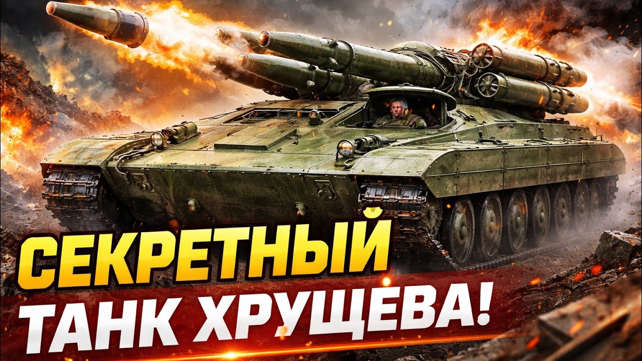 🔥 ШОК! Секретный ракетный танк Хрущёва, где водитель лежал | Объект 775 раскрыт!