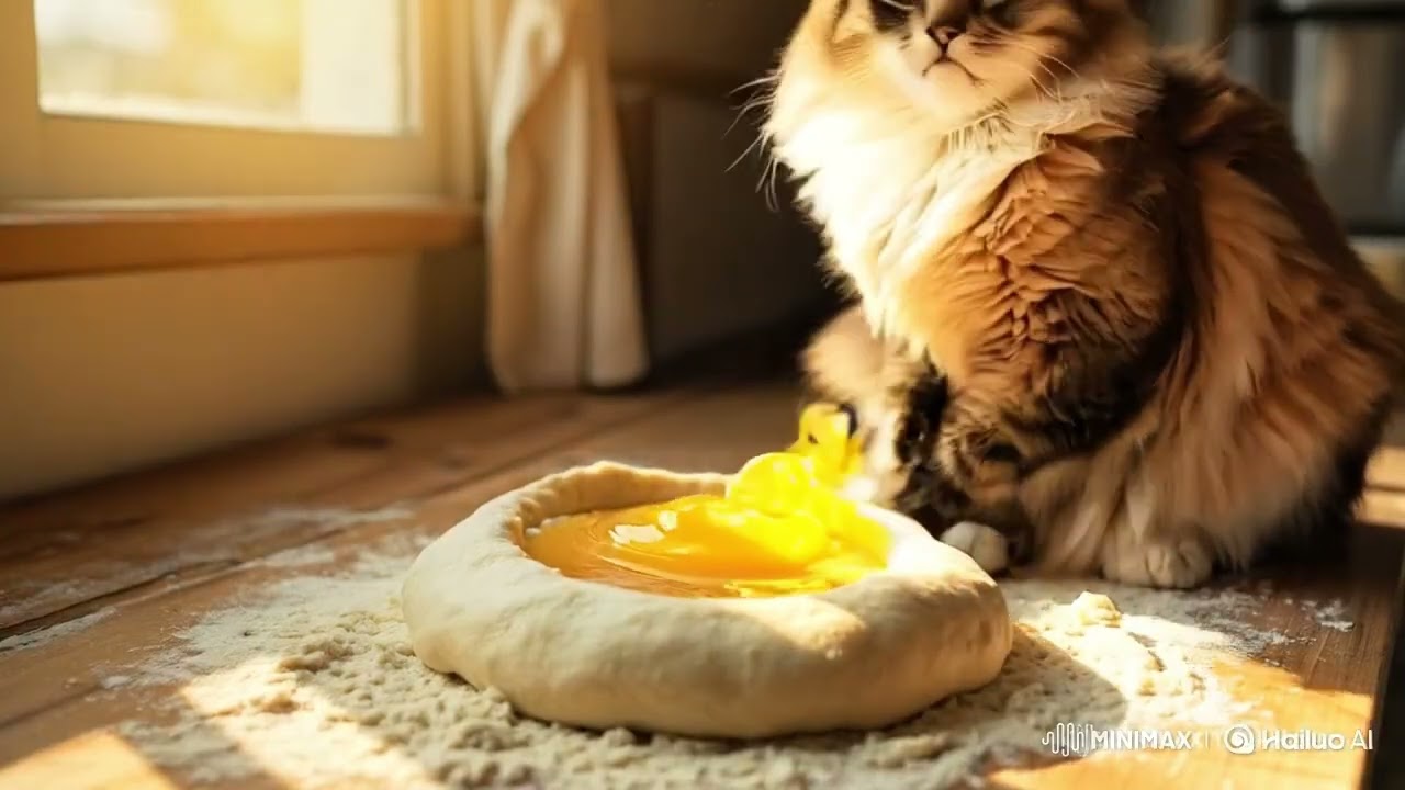 Clumsy Cat Learns to Make Cakes