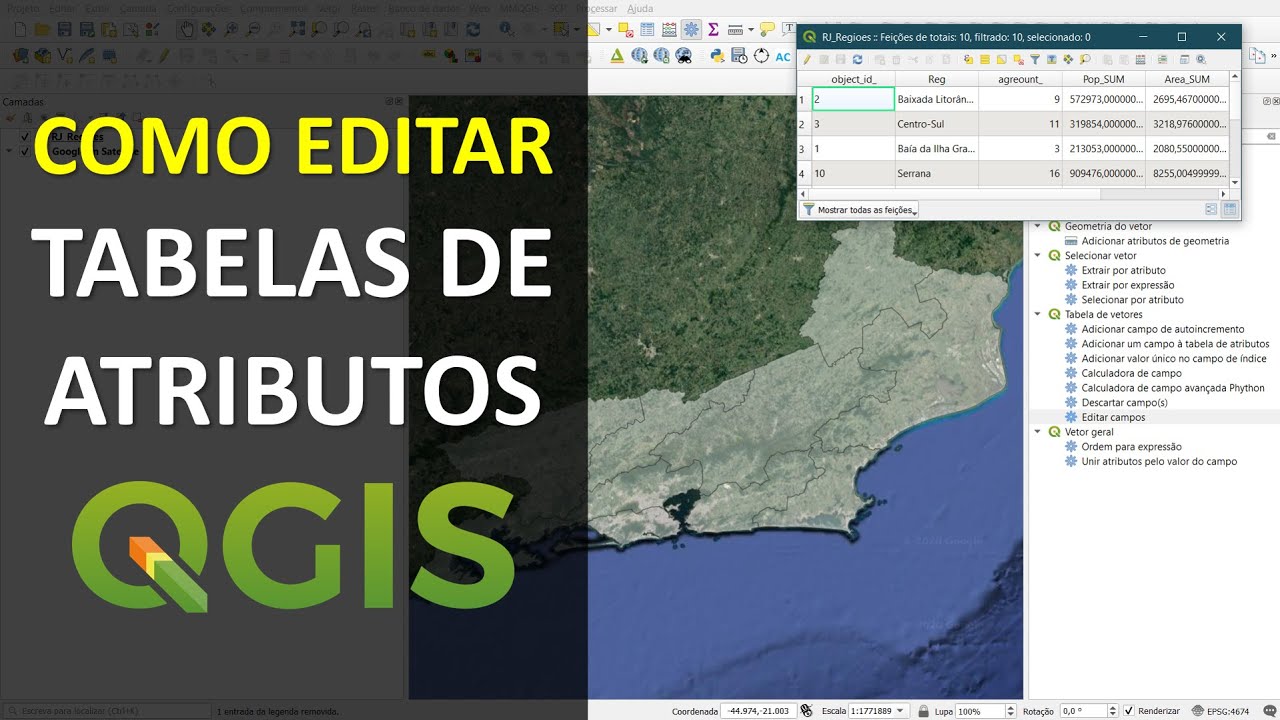 Como Editar a Estrutura da Tabela de Atributos com o QGIS