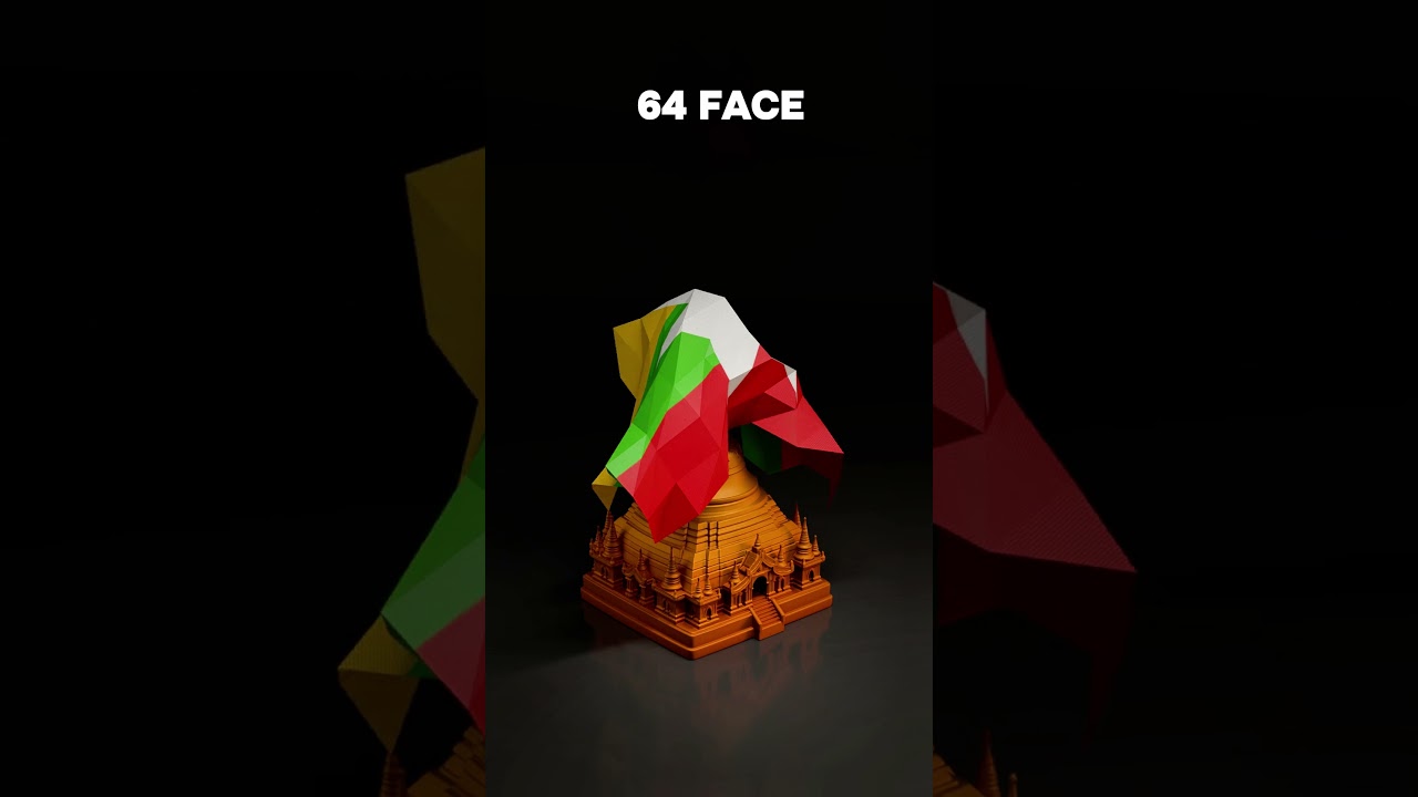 Myanmar flag Cloth Simulation 😃