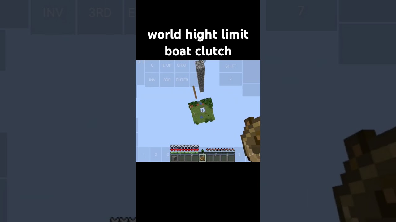 world limit boat clutch #shorts #minecraft #viral #clutch