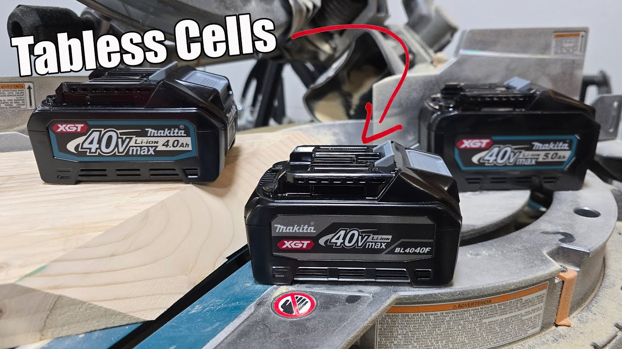 Makita's New XGT 4Ah BL4040F Tabless Vs 5Ah BL4050F For Power Output #Makita