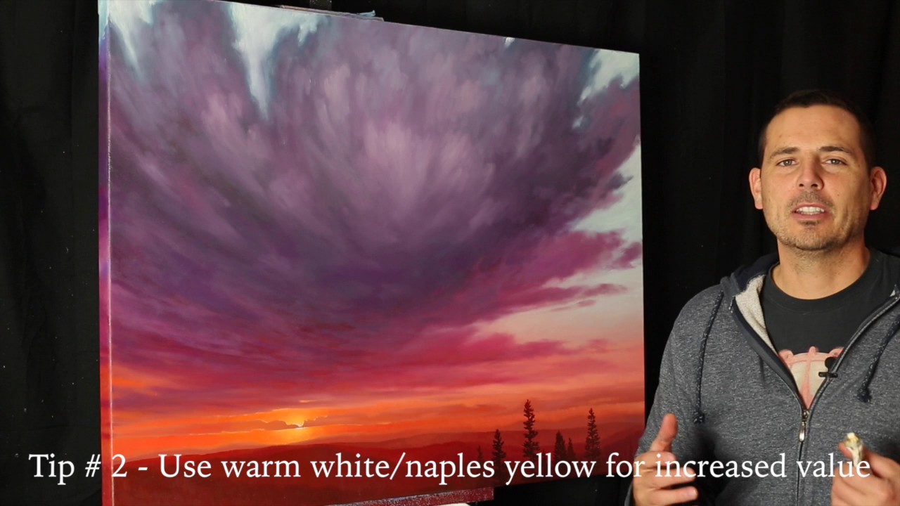 How To Paint A Sunset, 4 quick tips, painting landscapes in oil - Tim Gagnon
