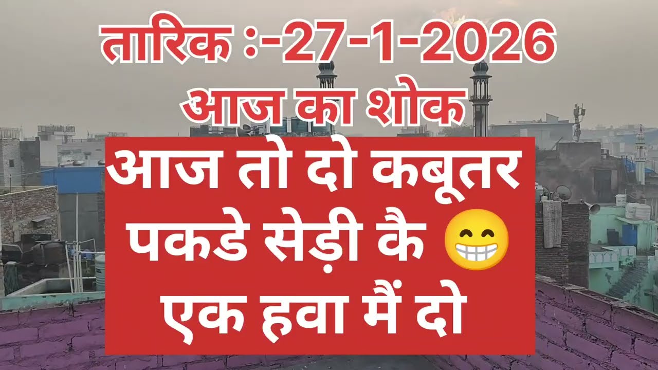 आज का शोक (आज दो कबूतर पकडे )