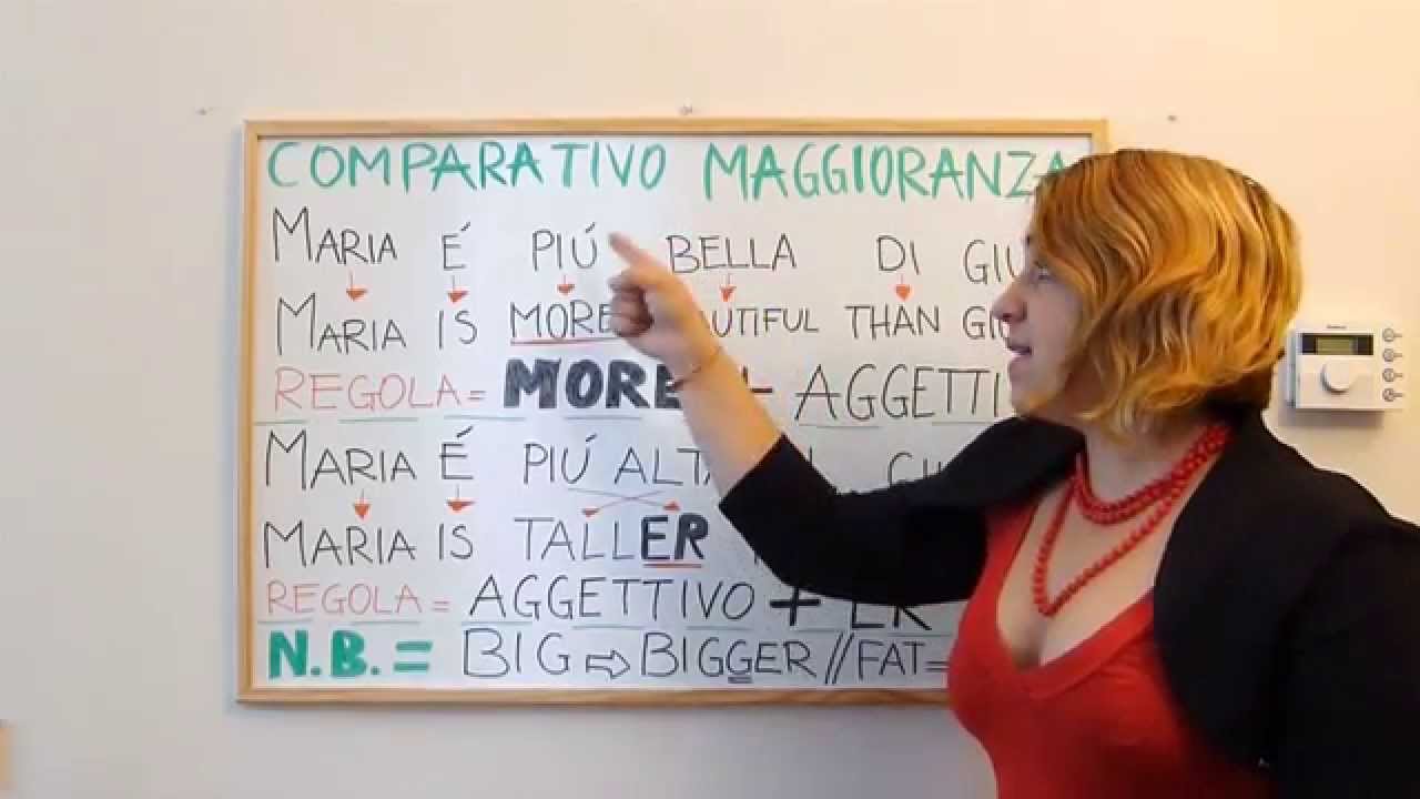 Corso Inglese: Comparativo MAGGIORANZA + Esercizi