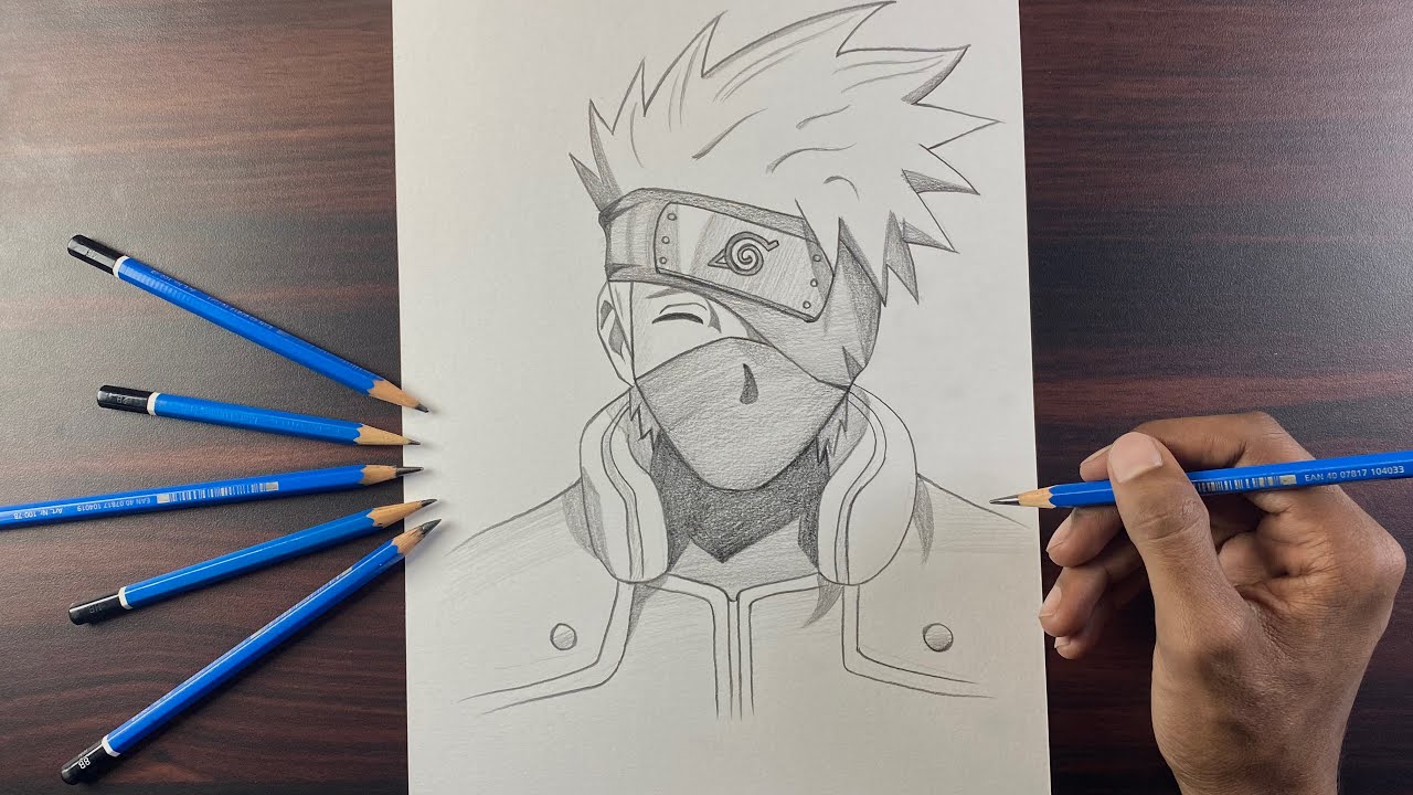 How to draw Kakashi Hatake drawing anime drawing step by step