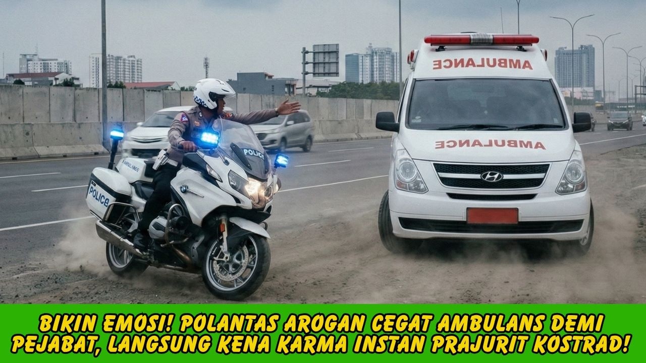 BIKIN EMOSI! Polantas Arogan Cegat Ambulans demi Pejabat, Langsung Kena Karma Instan !