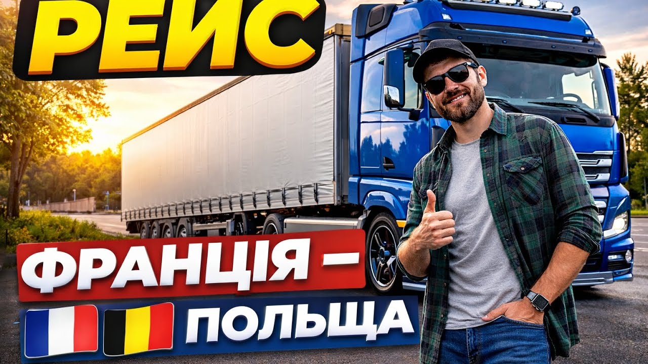 🚛 Рейс Франція – Польща транзитом через Бельгію | Робота далекобійника в Європі