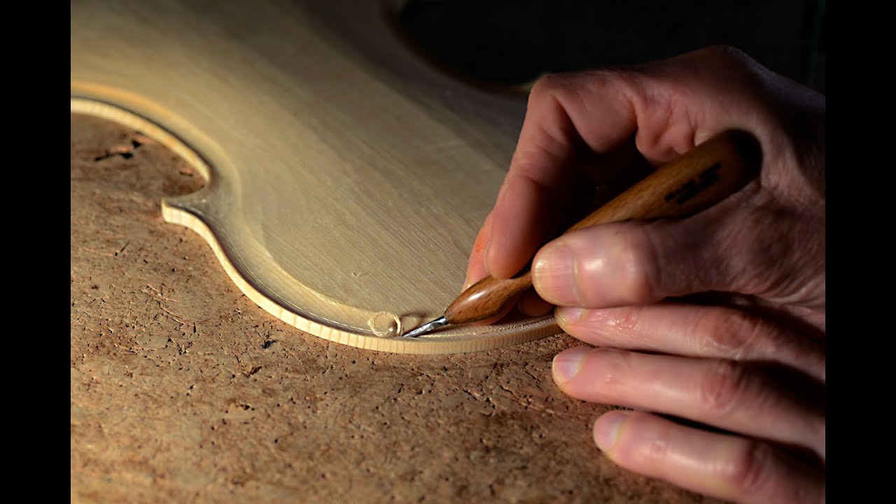 Tavola di violino - Tracciatura, taglio e scavo del canale del filetto
