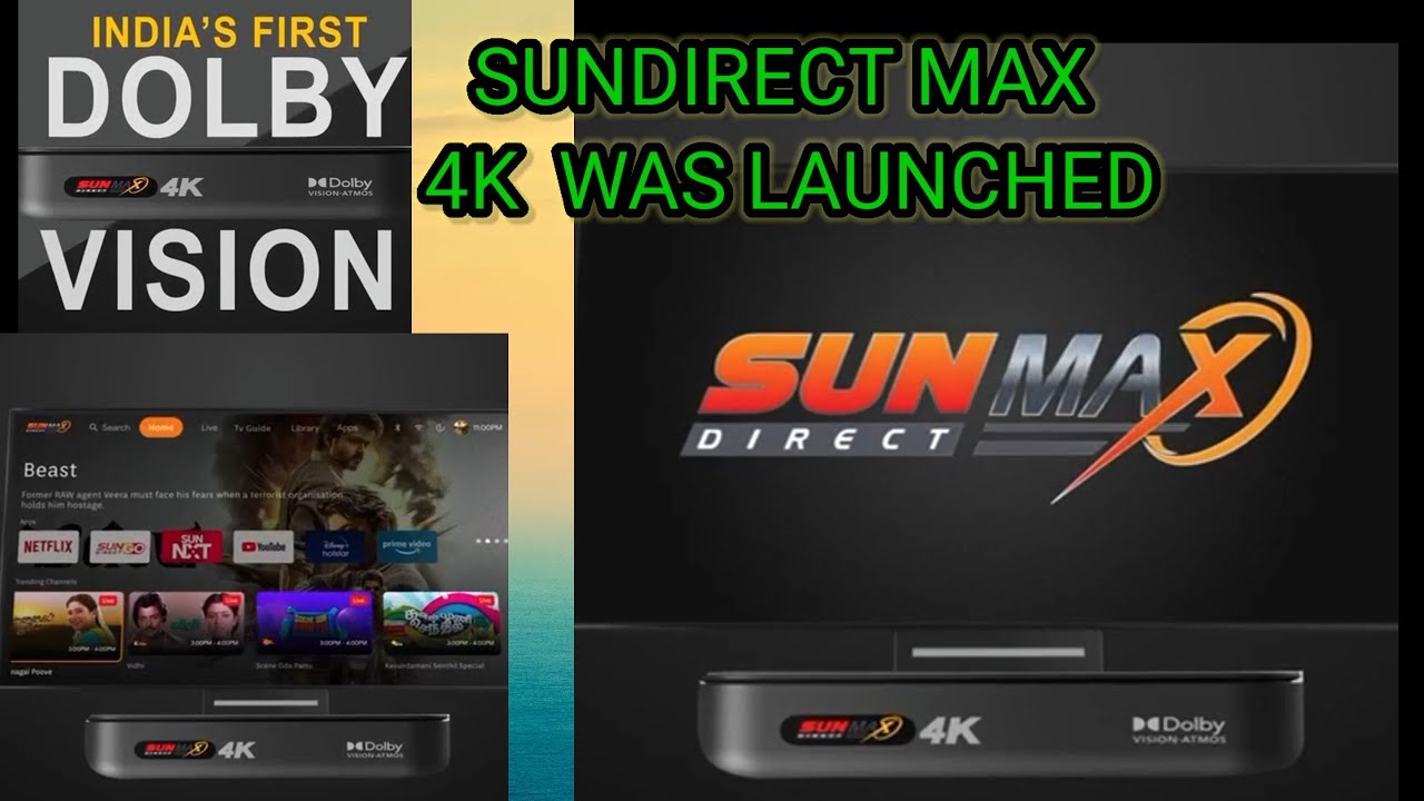 NEW SUN DIRCT DOLBY VISION ATMOS 4K UHD BOX  ||  IN AFZAL  ||   #sundirectdth #viralvideo #dth #4k 