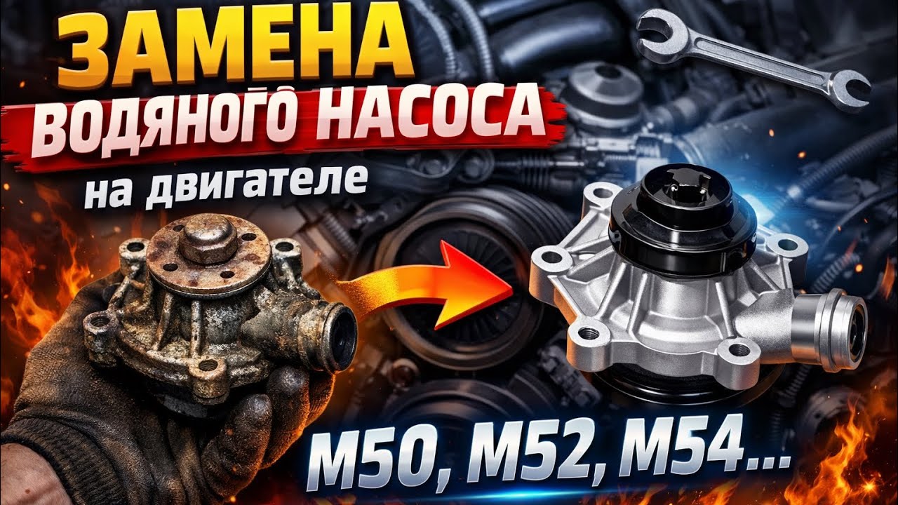 Замена водяного насоса (помпы) на двигателе M50, M52, M54 ...