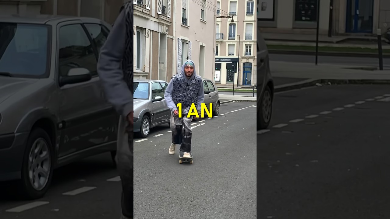 Monter un trottoir en skate - 1 jour vs 10 ans 🛹🤕😎